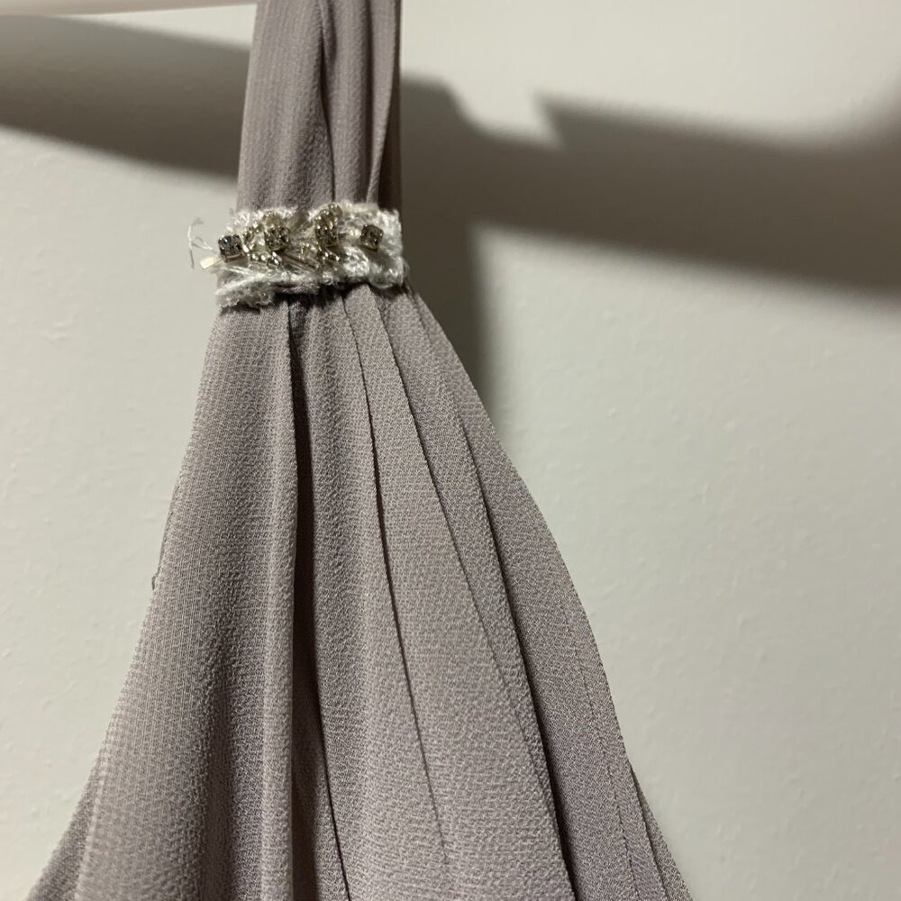 Brand new gown for Prom, Wedding or formal event. Size 10. Color dessert gray. - Picture 4 of 7